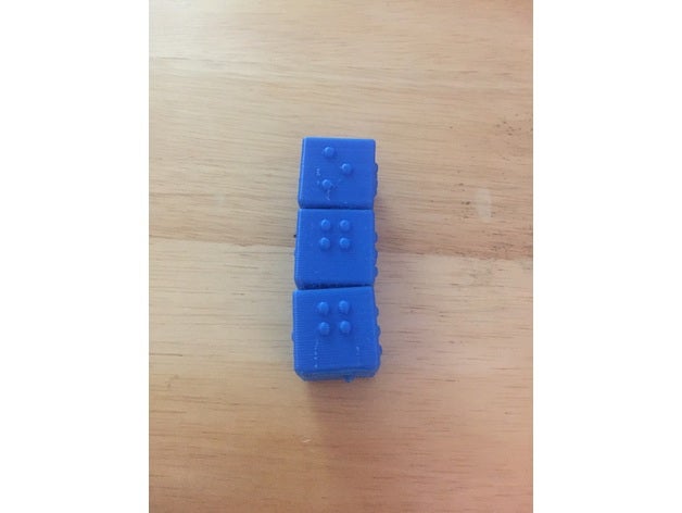 braille 1x1x3 rubik's cube puzzles printinplace rubiks toy 3D print model - Mito3D