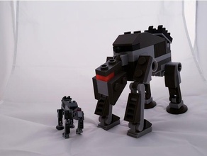 lego walker 3x escala juguetes de construcción at-at 3d print model - Mito3D