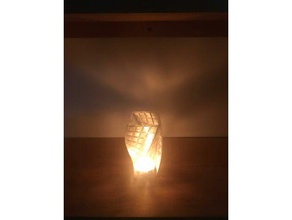 burgulu vazo tealight mumluk dekor mum golder ışık 3d print model - Mito3D