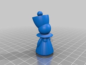 chess queen straight 3d print model - Mito3D