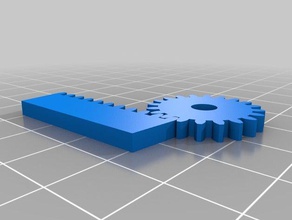 il mio personalizzato pignone della cremagliera la robotica su misura 3d print model - Mito3D