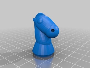 chess knight - solid 3d print model - Mito3D