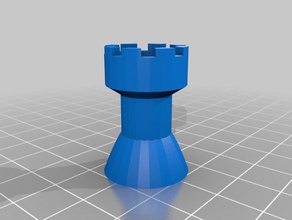 chess rook - solid 3d print model - Mito3D