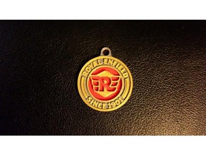 royal enfield logo-Schlüsselring Schlüsselanhänger keychain keyring logo 3d print model - Mito3D