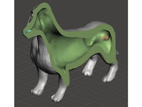 dachshund em shell animais de estimação cão weinerdog 3d print model - Mito3D