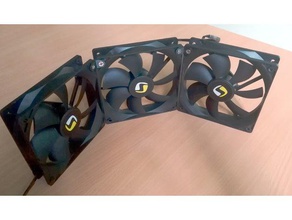 120mm fans joint 135 degree computer fan mining rig 3d print model - Mito3D