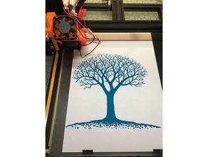 drawplott desenho da árvore de iboardbot monochrom caneta picasso plotter plottering a impressora robô stl estilo sheel 3d print model - Mito3D