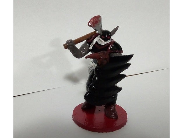 scourge aasimar paladin games axe dnd miniature fighter mini shield tiefling 3D print model - Mito3D