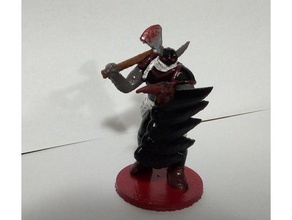 scourge aasimar paladin games axe dnd miniature fighter mini shield tiefling 3d print model - Mito3D