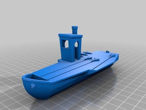 réparé nimitz benchy - tribord de la superstructure modèles 3dbenchy porte-avions bateau réparation partie navire 3d print model - Mito3D