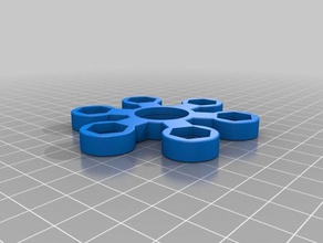 spinner 6ray 1nut m8 8mm mechanische Spielzeuge kundengebundene 3d print model - Mito3D