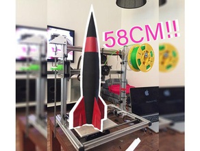 4 part classic rocket 20x20 printers vase mode diy model 3d print model - Mito3D