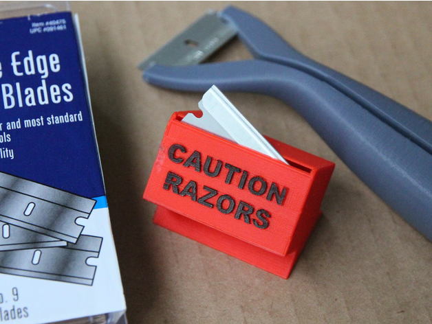 used razor storage disposal box 3d printer accessories blade holder safety 3D print model - Mito3D