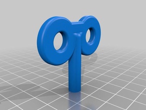 clock winding key - chelsea replacement parts 3d print model - Mito3D