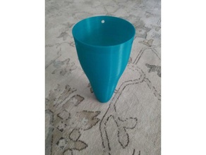la pendaison de pot, version longue du réservoir ménage fleurs jardinière pot plantes arrosage des le vase l'eau l'arrosage 3d print model - Mito3D