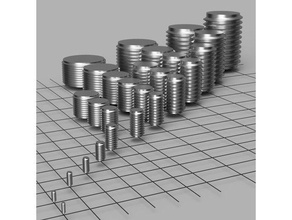 filetages m triques engineering filetage mecanique screw vis visserie 3d print model - Mito3D