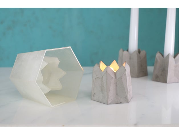 dual use candle holder mold decor 3D print model - Mito3D