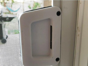 screen door handles replacement parts handle latch sliding 3d print model - Mito3D