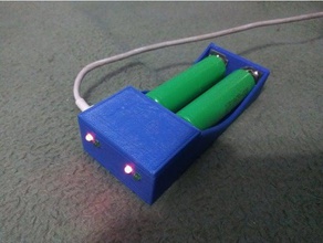 18650 battery charger two batteries diy 3d print model - Mito3D