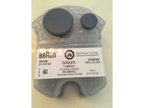 braun cleaning cartridge caps household clean & renew 3d print model - Mito3D