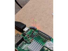 raspberry pi status led edge mount acrylic electronics light 3 b case indicator 3d print model - Mito3D
