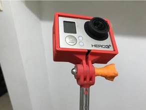 adaptador palo chino gopro camera 3d print model - Mito3D