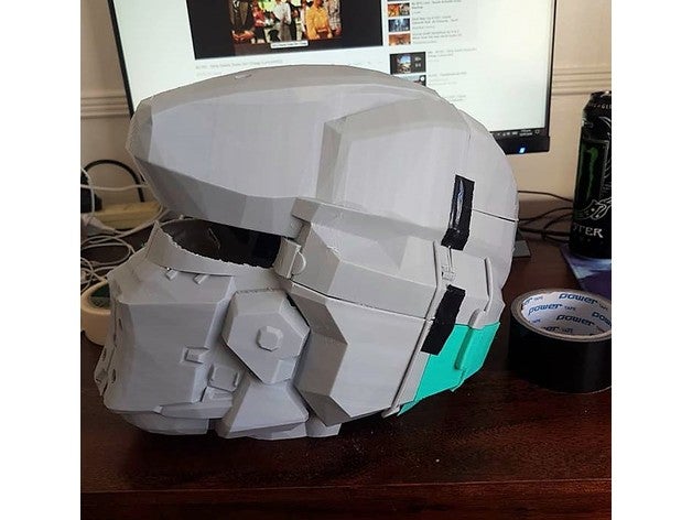 halo 5 warrior helmet costume cosplay 3D print model - Mito3D