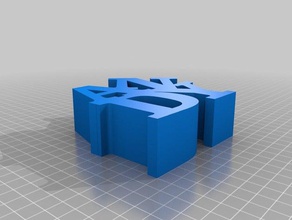 my customized variable word sculpture andy sculptures 3d print model - Mito3D