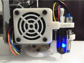 3d touch fan grill bq hephestos 2 printer parts duct mount 3d print model - Mito3D