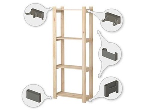 ikea albert extension set model furniture book case bookcase foot hook shelf stillage 3d print model - Mito3D