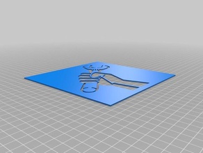 tool fist stencil v1 art tools 3d print model - Mito3D