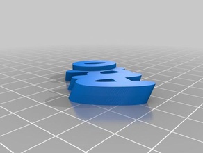 meine angepasste iamburny s v2 text - name keyring keyfob Schlüsselanhänger kundengebundene 3d print model - Mito3D