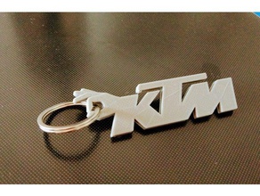 portachiavi ktm logo i 3d l'enduro chiave keychain moto 3d print model - Mito3D