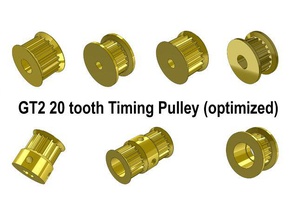 gt2 20 tooth timing pulley optimized 3d printer parts 676zz 3d print model - Mito3D