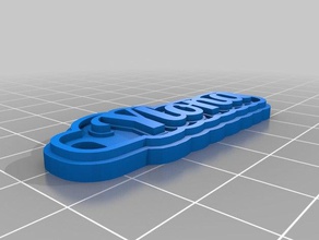 my customized multiline tag keychain ylona signs & logos 3d print model - Mito3D