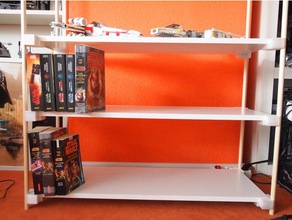 3d held wooden shelf version 1 household basement bookshelf 3d print model - Mito3D