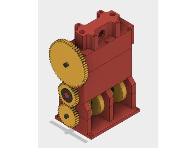 doble en línea cilindro de aire motor rotación la válvula ingeniería 3D print model - Mito3D