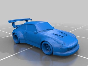 porsche 911 carrera de coches vehículos gt3 coche carreras 3d print model - Mito3D