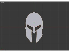spartan helmet emblem 2d art 3d print model - Mito3D