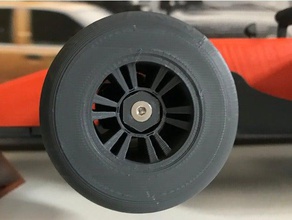 openrc f1 - pla tyres combined rim & tyre aka tire vehicles car formula 1 mclaren open rc wheel 3d print model - Mito3D