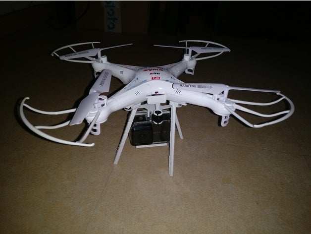 syma x5c cámara de acción apoyo r c vehículos drone quadcopeter 3D print model - Mito3D