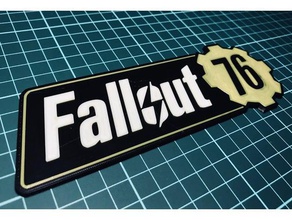 fallout 76 logo signs & logos desktop display game ps4 wasteland 3d print model - Mito3D
