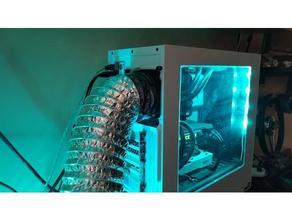 pc fan 120 mm 4 inch ducting computer 3d print model - Mito3D