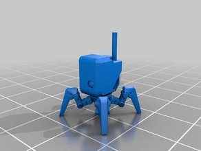 scuttler mobile braccia modello di robot il granchio simpatico ghost shell mech mecha 3d print model - Mito3D