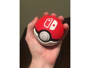 fonctionnelle pok ball - nintendo commutateur cartouche de jeu cas accessoires la balle bouton jeux pokeball pokemon du vidéo 3d print model - Mito3D