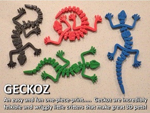 geckoz hayvanlar hayvan dinozor dinozorlar balık fossilz esnek eğlenceli komik gecko olabilirsiniz hediye kertenkele kertenkeleler lizzard minisaurs model modelleri hareketli muzz64 baskı tek parça popüler mevcut yer sürüngen sharkz yılan snakez benzersiz kıvran kıvranma 3d print model - Mito3D