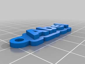 abel de porte-clés personnalisé 3d print model - Mito3D
