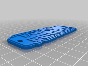 my customized multiline tag keychain green gray coins & badges 3d print model - Mito3D