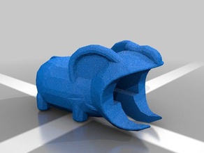 câble de morsure l'éléphant L'impression 3d 3d print model - Mito3D