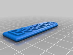 meine angepasste abgerundete einfachen Namen fob Schlüsselanhänger kundengebundene 3d print model - Mito3D